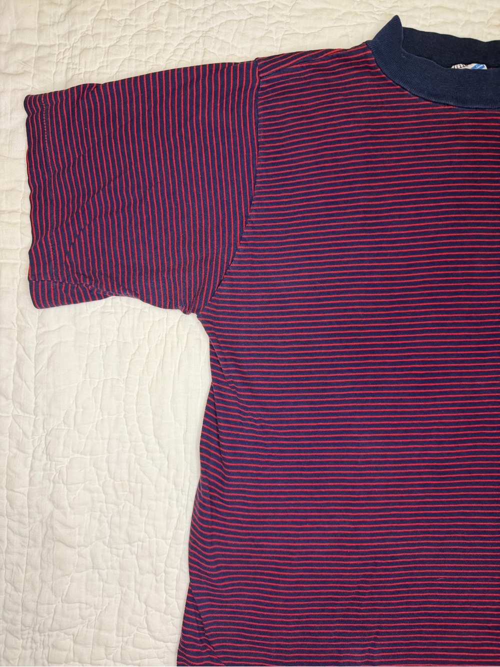 VTG 70s Champion Florida State Single Stitch Blue Bar Striped T Shirt USA MED - Picture 7 of 12